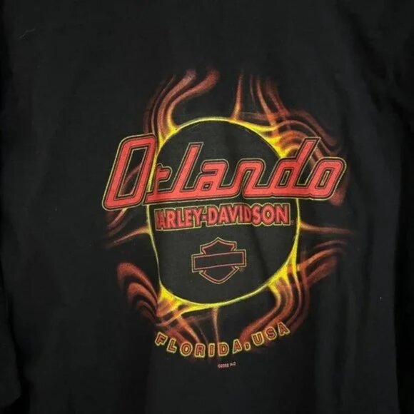 Harley Davidson - Vintage Motorcycle Orlando Florida Long Sleeve - M 🏍️🧡 - Picture 4 of 6